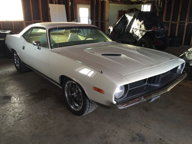 1973 Plymouth Cuda 340 4 Speed All Numbers Matching BS23H Triple White Car 1973 Plymouth Barracuda Cuda