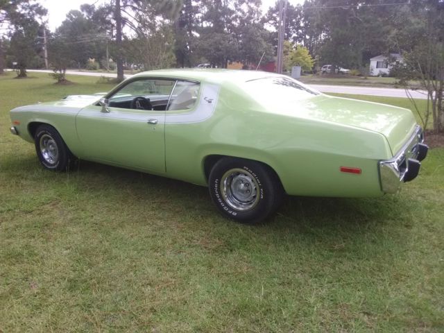 1973 PLYMOUTH ROAD RUNNER / GTX # MATCHING 440 1 year only seamist green paint 1973 Plymouth GTX ROAD RUNNER