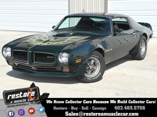 1973 Pontiac Trans Am 455, Tremec 5 Speed, AC, Brewster Green, PHS 1973 Pontiac Trans Am 455, Tremec 5 Speed, AC, Brewster Green, PHS