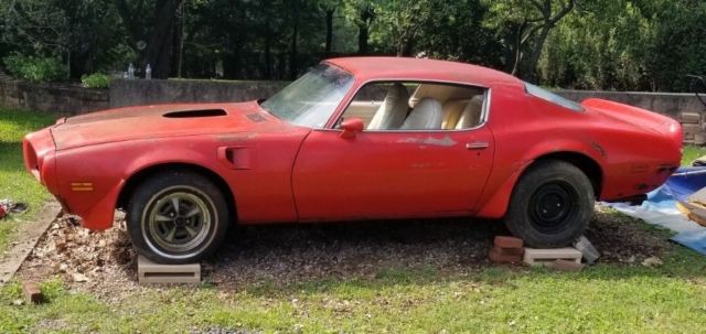 1973 Pontiac Trans Am RED WHITE rare ORANGE CARPET Hurst 4 speed AC car 1973 Pontiac Trans Am RED WHITE ORANGE CARPET HURST 4 SPEED AIR CAR