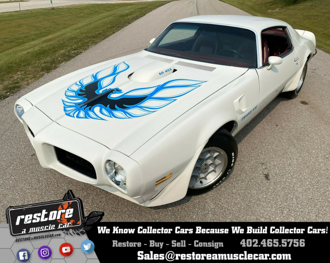 1973 Pontiac Trans AM SD 455 - Auto, AC, 20 options, Numbers Matching, White 1973 Pontiac Trans Am SD 455 - Auto, AC, 20 options, Numbers Matching