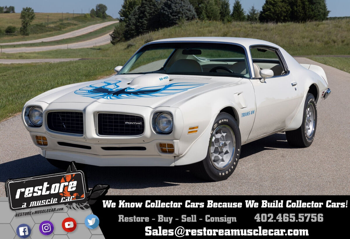 1973 Pontiac Trans AM SD 455 - Auto, AC, PW, RWD, Cameo White 1973 Pontiac Trans Am SD-455, Auto, AC, PW, RWD, Cameo White