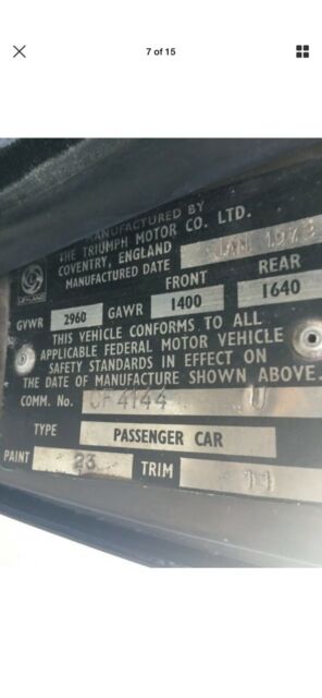 1973 Triumph TR-6 CONVERT - photo 11