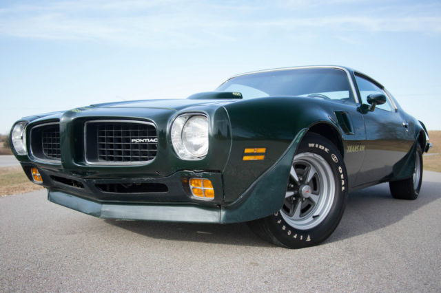 1973 Trans Am 455 Brewster Green Auto AC 47k Survivor Miles 1973 Pontiac Trans Am