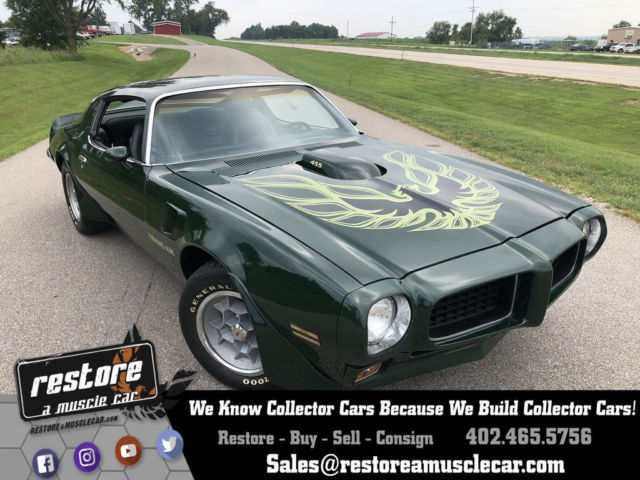 1973 Trans AM, Brewster Green 455 Automatic, PHS Documented 1973 Pontiac Trans Am - Brewster Green 455 Automatic, PHS Documented