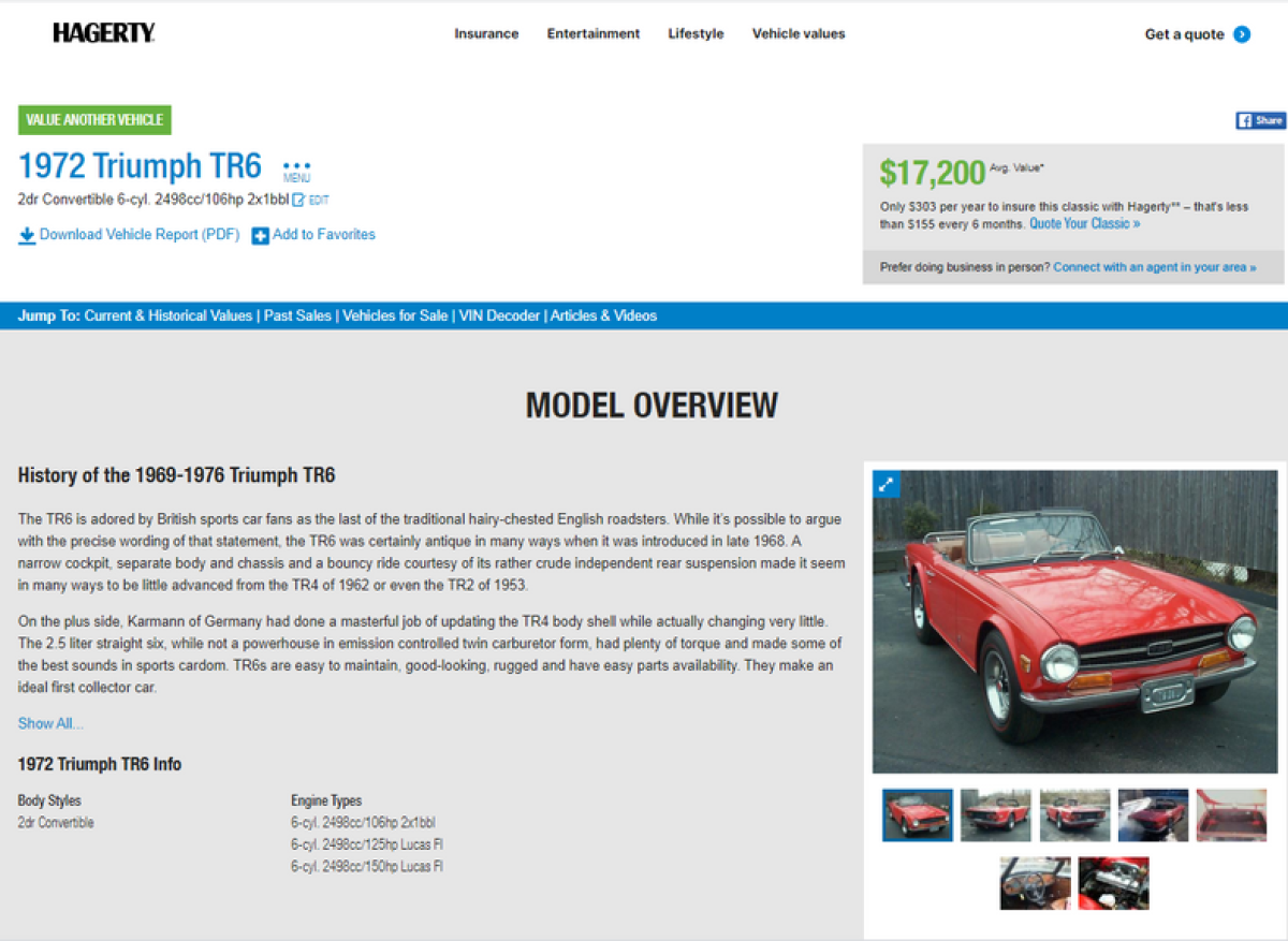 1973 Triumph TR6 Convertible - photo 2
