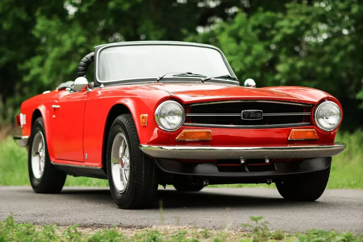 1973 Triumph TR6 Convertible Red RWD Manual Four-Speed 1973 Triumph TR6 Four-Speed