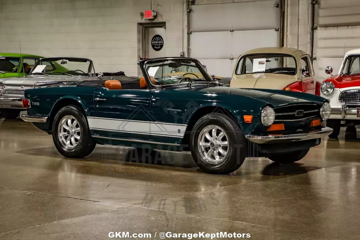 1973 Triumph TR6 Green Convertible 2498cc 6 Cylinder 2850 Miles 1973 Triumph TR-6