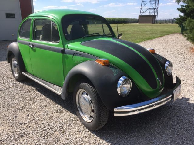 1973 VOLKSWAGEN BEETLE, AUTOSTICK, GREEN/BLACK, RARE AUTOMATIC STICKSHIFT VW BUG 1973 Volkswagen Beetle - Classic