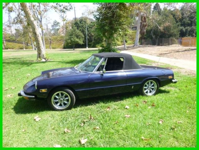 1974 Alfa Romeo Spider Convertible Rebuilt Engine Gasoline Manual CALIFORNIA 1974 Alfa Romeo Spider
