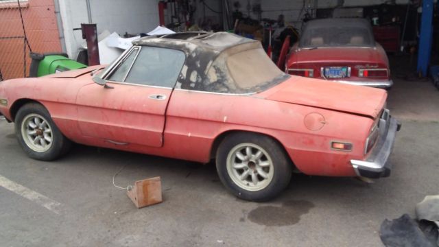 1974 alfa romeo spider stored in garage since 1993 1974 Alfa Romeo Spider coupe convertible