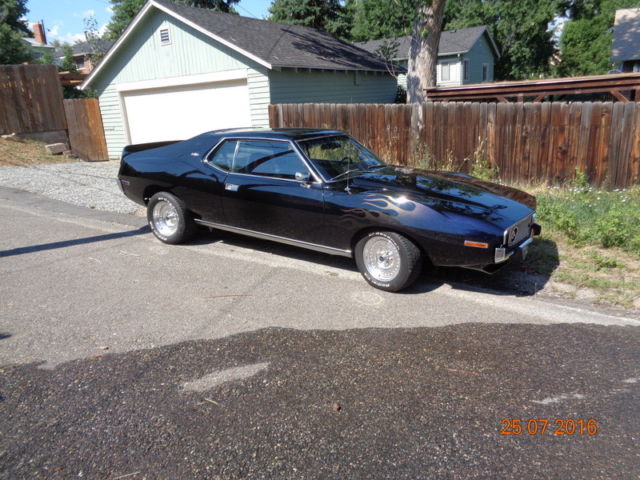 1974 AMX Javelin, black, muscle car, 401 engine from the factory 1974 AMC Javelin