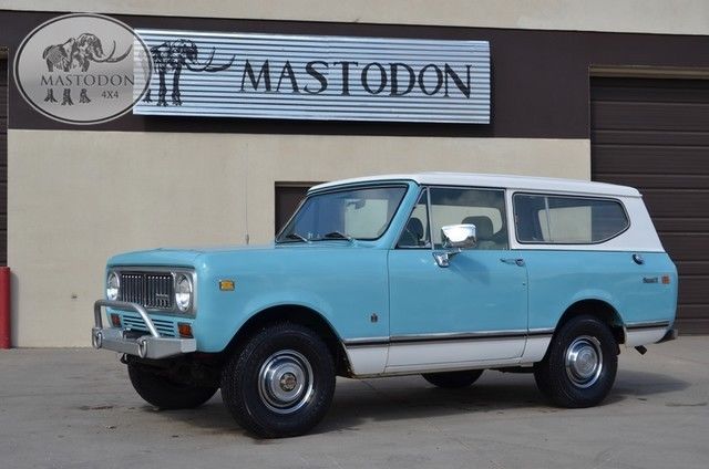 1974 Blue 4 wheel drive INTERNATIONAL RARE SCOUT HARVESTER 1974 International Harvester Scout 4x4 SCOUT HARVESTER