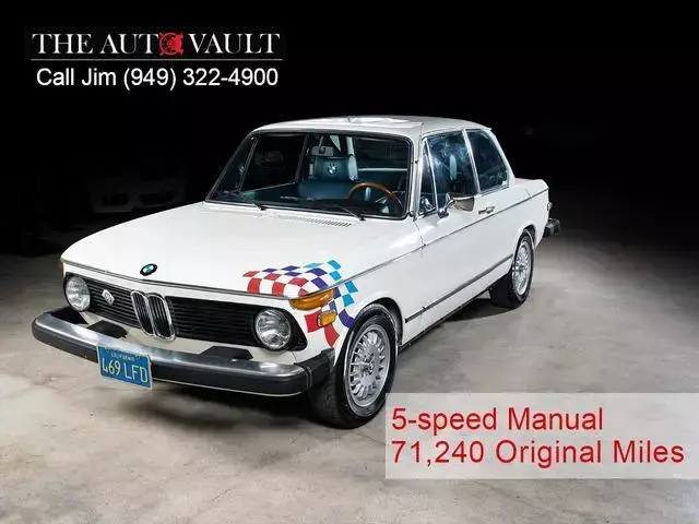 1974 BMW 2002, White with 71240 Miles available now! 1974 BMW 2002