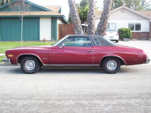 1974 BUICK CENTURY COUP MAROON WITH BLACK 88,200 ORIGINAL MILES RUNS GREAT 1974 Buick Century