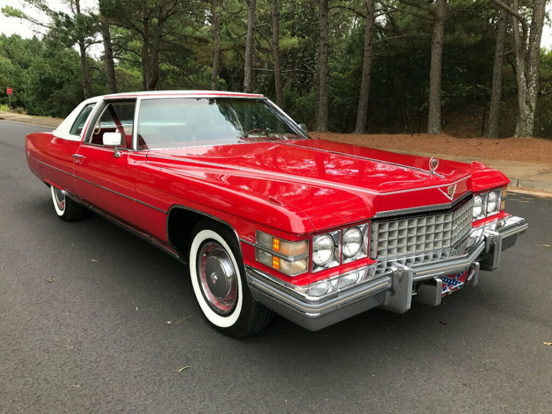 1974 Cadillac Coupe Deville Red Show Car 1974 Cadillac DeVille