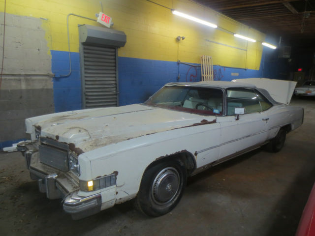 1974 Cadillac Eldorado Biarritz White 2 door Soft top One Owner 1974 Cadillac Eldorado 2 Door Soft Top