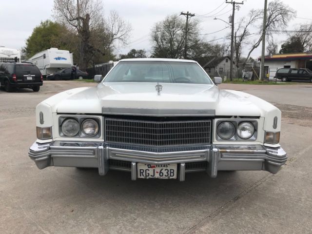 1974 Cadillac Eldorado 2 Door Coupe Triple White - photo 2
