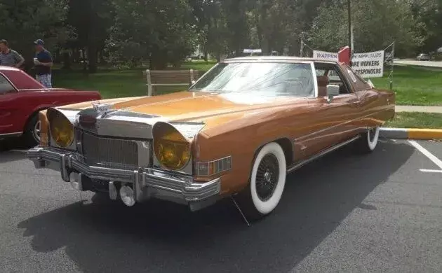 1974 Cadillac Eldorado Coupe Orange FWD Automatic Moloney 1974 Cadillac Eldorado Moloney