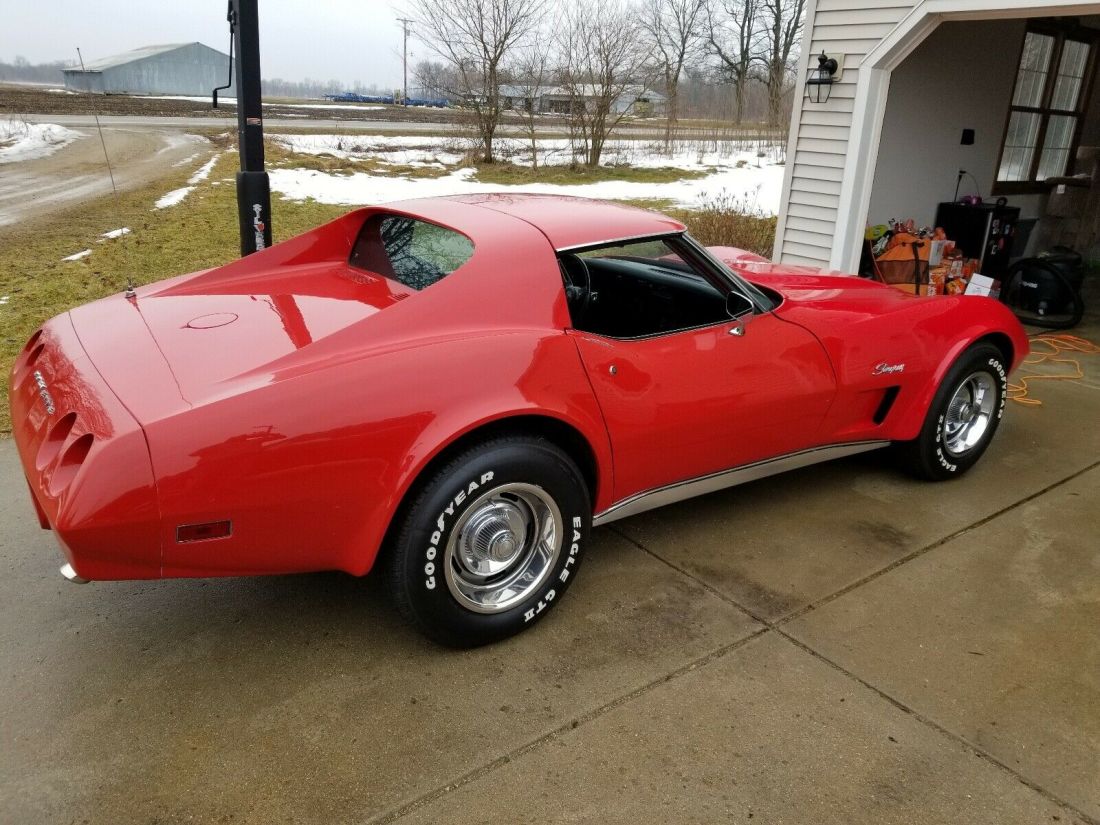 1974 Chevrolet Corvette Sportscar Red RWD Manual Chrome 1974 Chevrolet Corvette Chrome