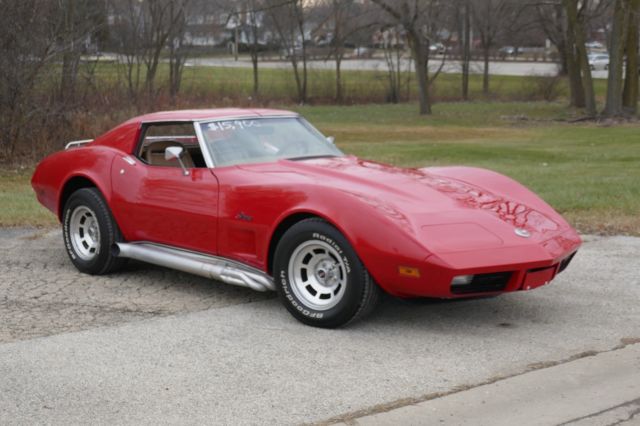 1974 Chevrolet Corvette -STINGRAY-T-TOPS/4 SPEED MANUAL-SPLIT BUMPER-SIDE PIPES 1974 Chevrolet Corvette CORVETTE-STINGRAY-4 SPEED-T-TOPS-RED-SPLIT BUMPER