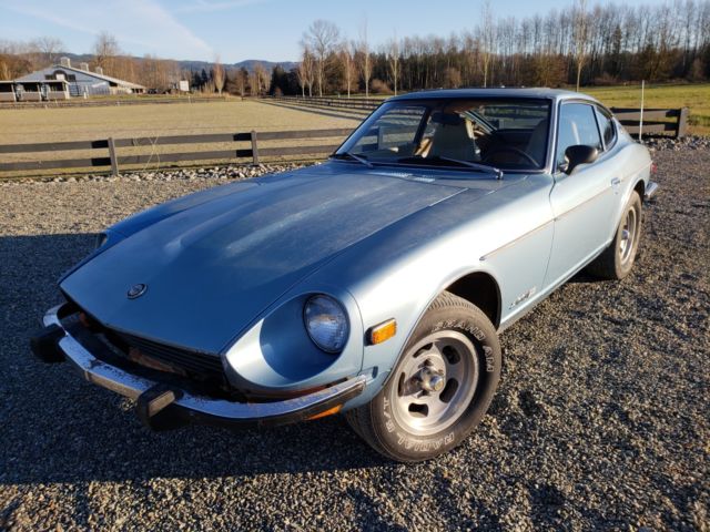 1974 Datsun 260z Light Blue Metallic Paint and White Interior 1974 Datsun Z-Series 260z