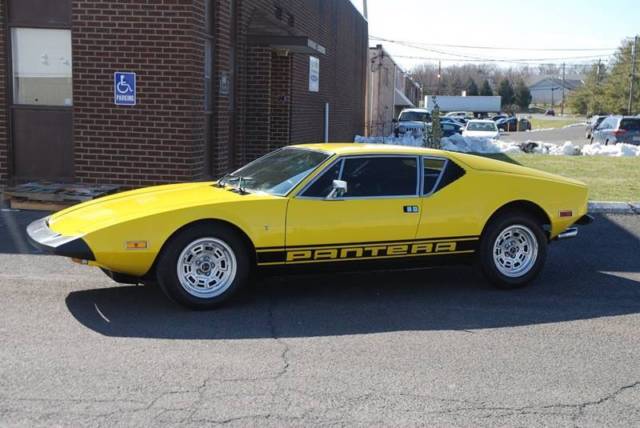 1974 Detomaso Pantera 38,900 Miles yellow coupe 351c Manual 1974 De Tomaso Pantera --