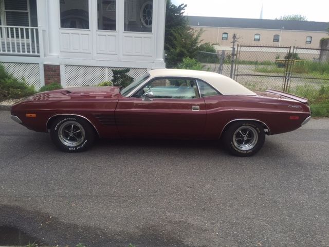 1974 Dodge Rallye Challenger, big block 383, red with white interior, white top 1974 Dodge Challenger Rally