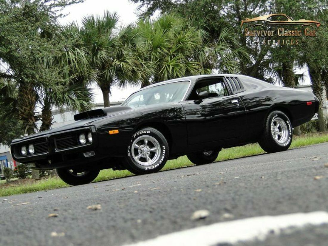 1974 DodgeChargerSEBlackSurvivor Classic Car Services LLC 1974 Dodge Charger SE