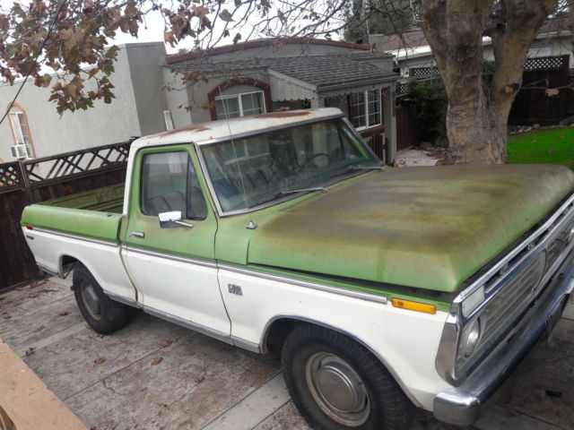 1974 Ford F-100 Ranger SHORT BED TRUCK RARE COLOR SHOP TRUCK PATINA 1974 Ford F-100 RANGER 2 TONE