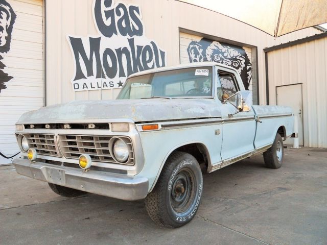 1974 Ford F100 360 V8 Farm Find project offered by Gas Monkey Garage*NO RESERVE* 1974 Ford F-100 Ranger XLT