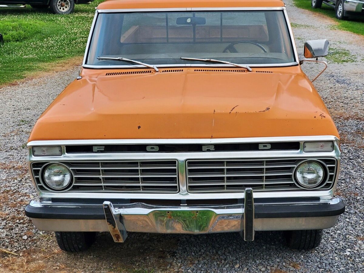 1974 Ford F100 Pickup Orange RWD Automatic 1974 Ford F100