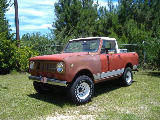 1974 International Scout II Half Cab 4x4 AMC 258 3spd manual transmission 1974 International Harvester Scout