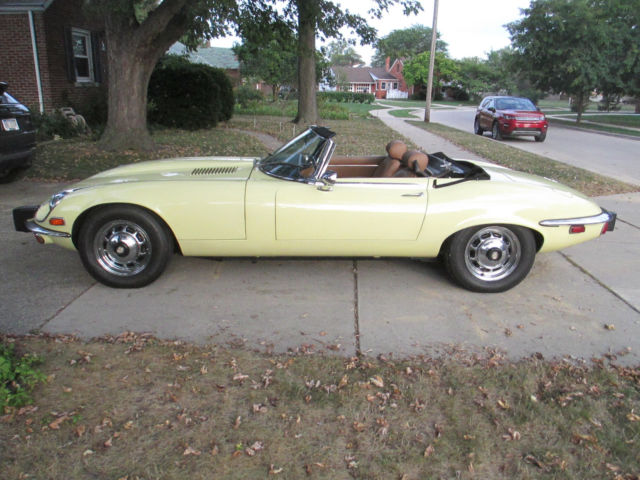 1974 JAGUAR XKE Series3 V-12 Primrose Yellow OTS A/C Automatic Transmission 1974 Jaguar XKE Series 3 V-12 E type Primrose Yellow OTS A/C AUTO