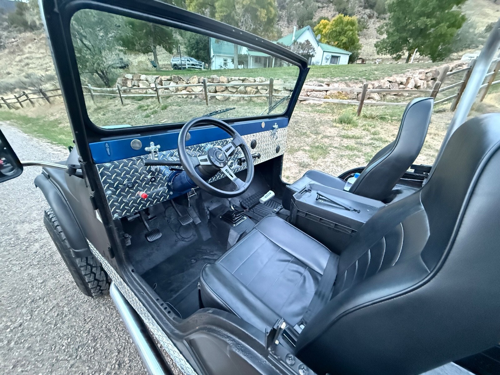 1974 Jeep CJ Carbon black body with diamond plating - photo 13