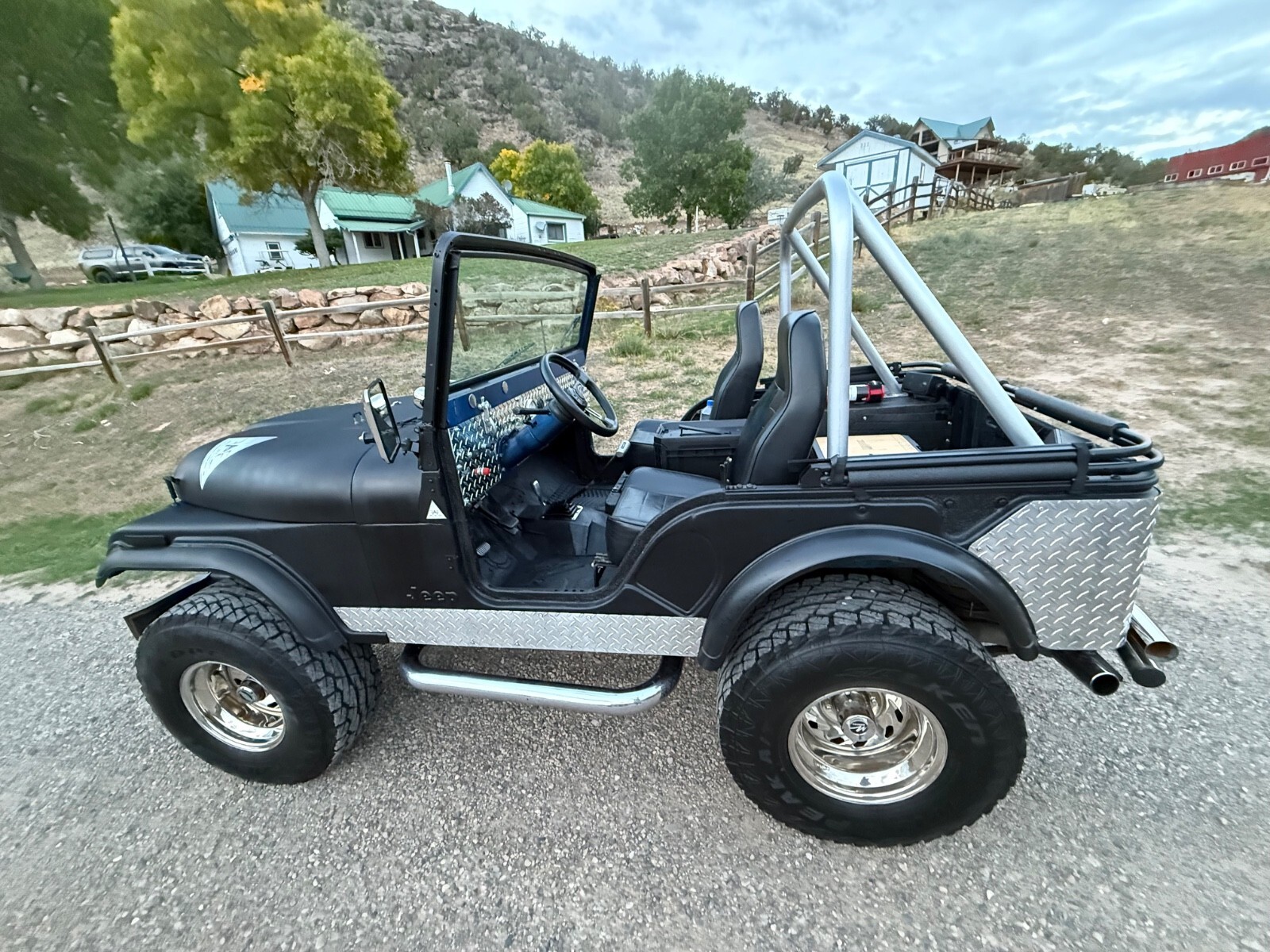 1974 Jeep CJ Carbon black body with diamond plating - photo 2