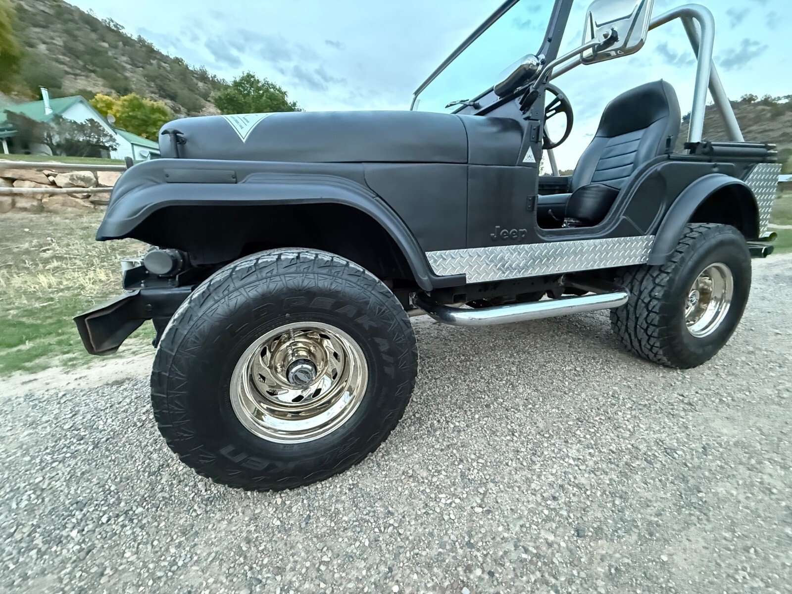 1974 Jeep CJ Carbon black body with diamond plating - photo 3