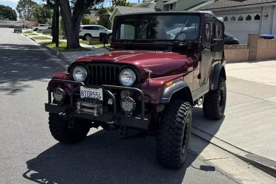 1974 Jeep CJ Red 1974 Jeep CJ black