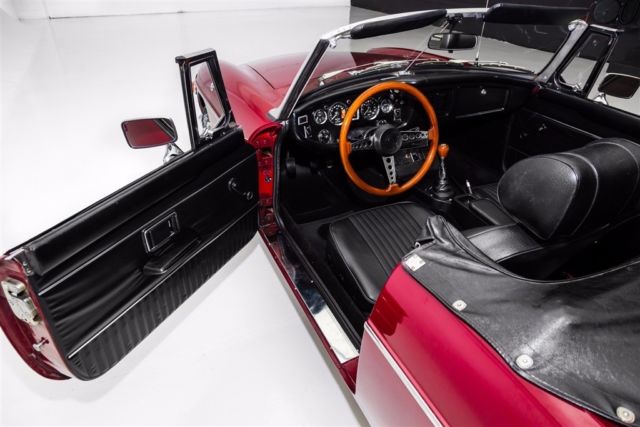 1974 MG MGB Burgundy, Chrome Bumpers, British Sports Car (WHOL - photo 12