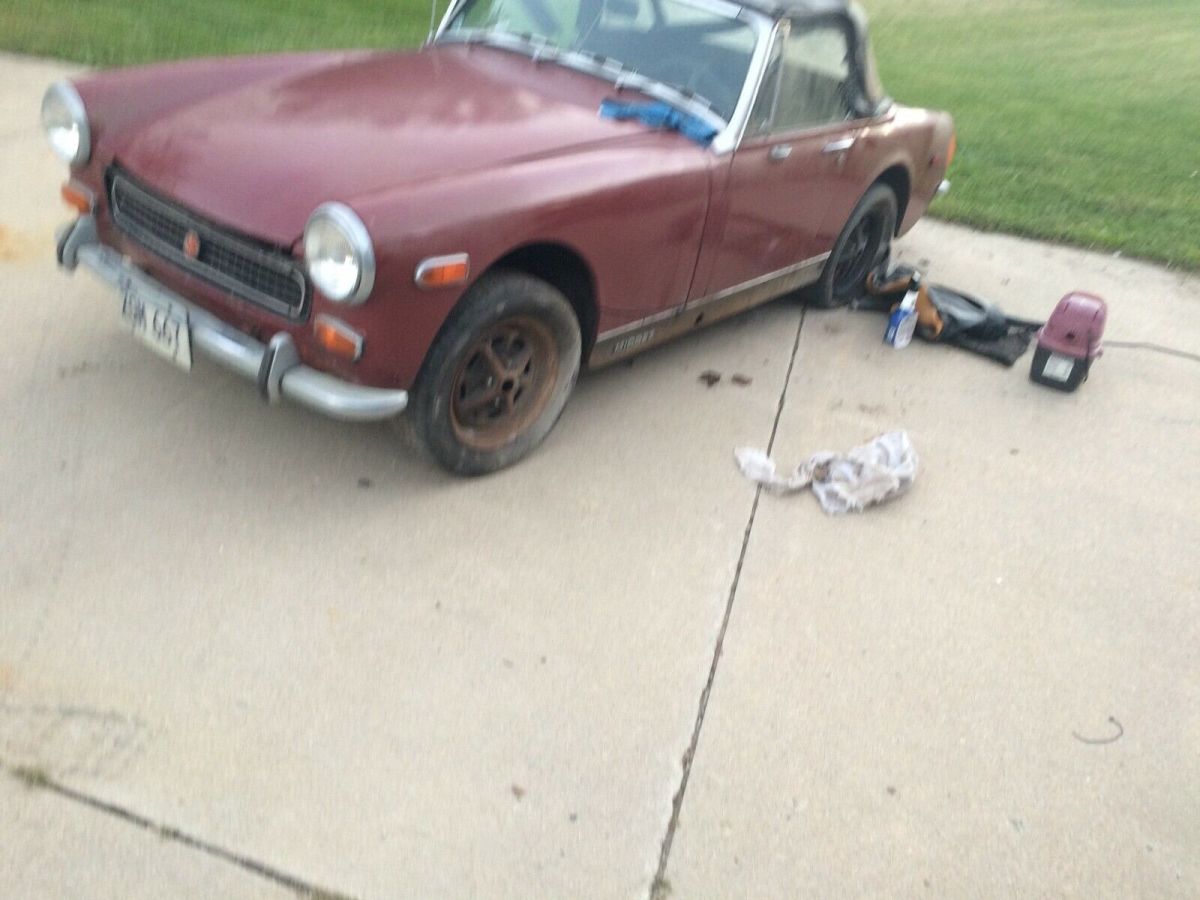 1974 MG Midget Convertible Red RWD Manual 1974 MG Midget