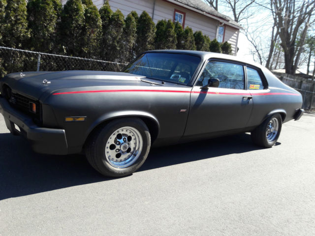 1974 Nova with with a 383 stroker motor 350 transmission new Hot Rod black paint 1974 Chevrolet Nova 383