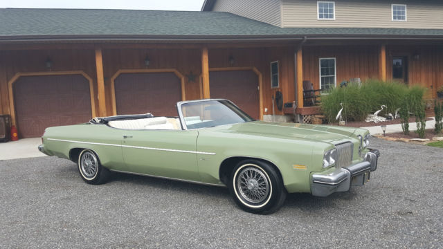1974 Oldsmobile Delta 88 Convertible Very Original PS PB PTop PS AC White Int. 1974 Oldsmobile Eighty-Eight