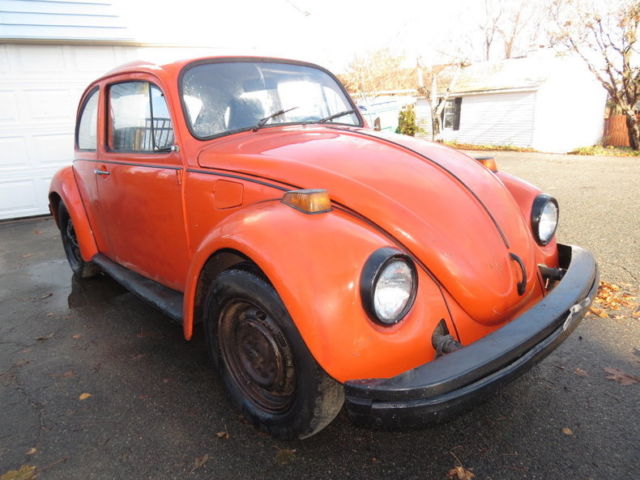 1974 Orange Beetle Classic Project Car All There Needs Work 1974 Volkswagen Beetle - Classic