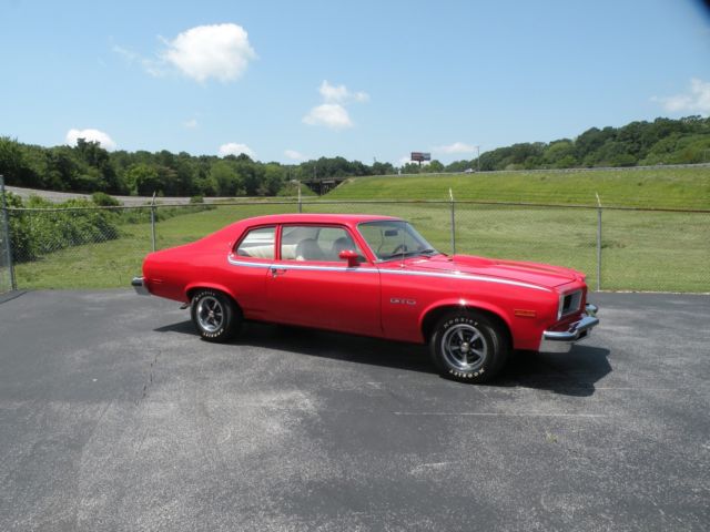 1974 Pontiac GTO, PHS Documents, 350, Ram Air Heads, Factory 4 Speed, Red, Nice! 1974 Pontiac GTO