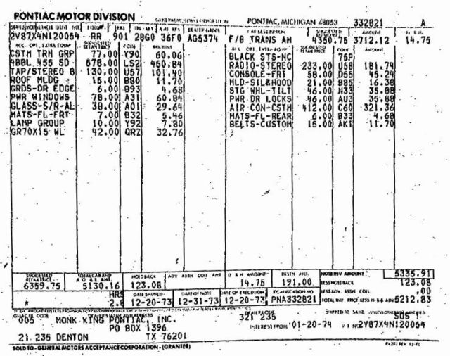 1974 Pontiac Trans Am Super Duty - photo 12