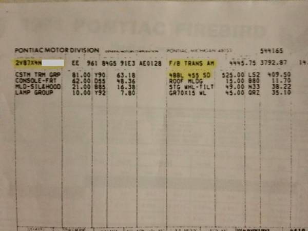 1974 Pontiac Trans Am Super Duty SD-455 SD 455 4 Speed Spd V8 Firebird Superduty - photo 3