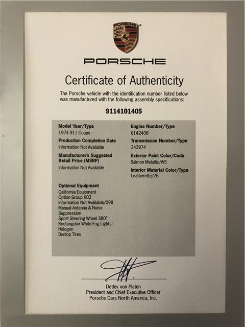 1974 Porsche 911 -- - photo 2