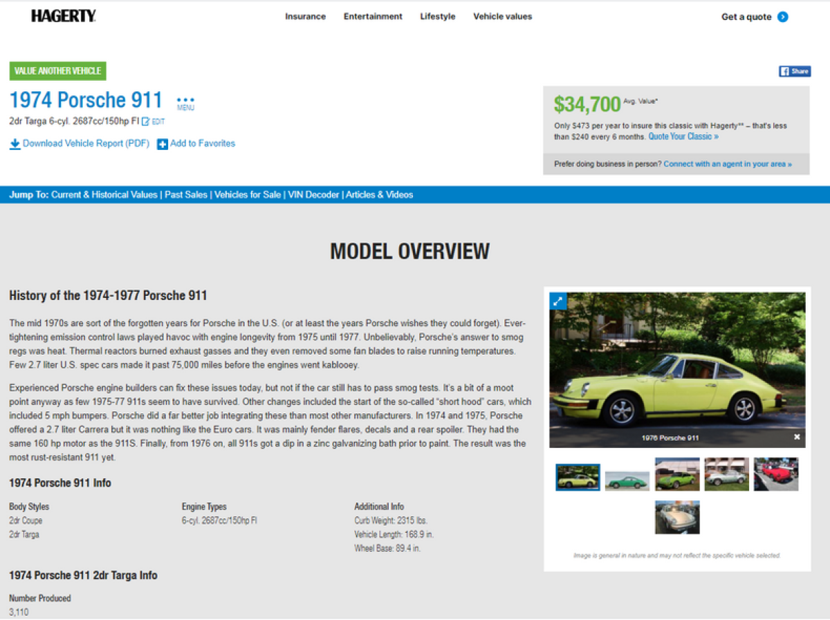 1974 Porsche 911 TARGA CLEAN TITLE - photo 4