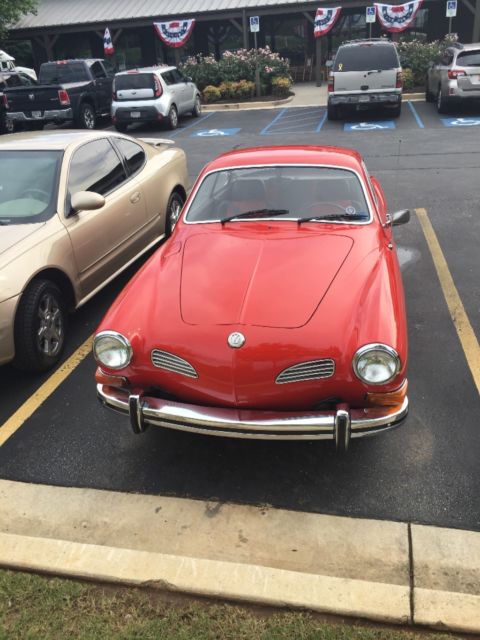 1974 Volkswagen Karmann Ghia Red and Black with gray carpeting - photo 2