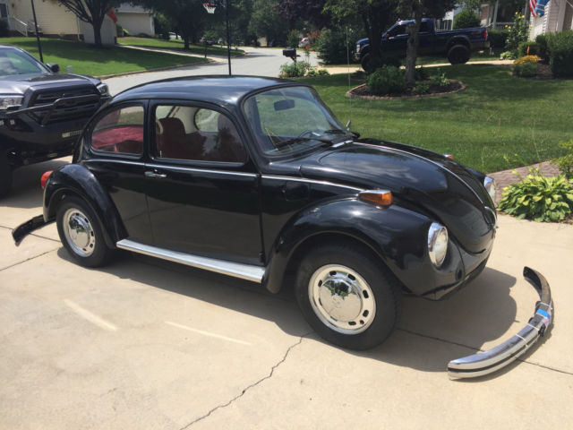 1974 Super Beetle • Black w/ Red Interior 1974 Volkswagen Beetle - Classic